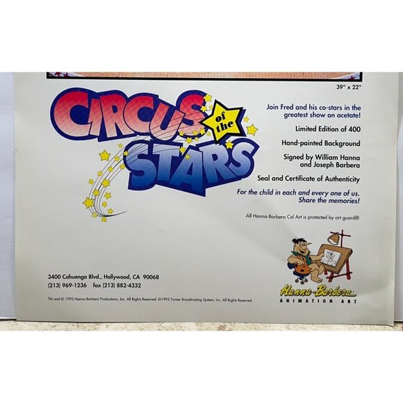 Hanna Barbera Circus of the Stars Animation Art Print Ad Vintage Flyer 1992 - Picture 5 of 6